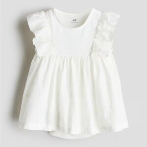 H&M Cream Baby Dress with Ruffles
